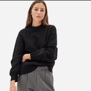 Everlane Cashmere Stroopwaffle sweater black M